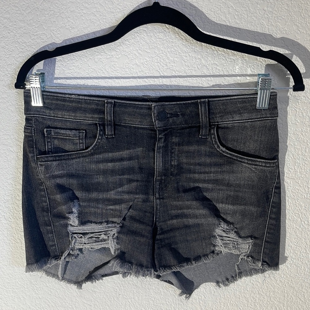 Guess Black Washed, Distressed Denim Short 
Style # W7FD10R2FN0